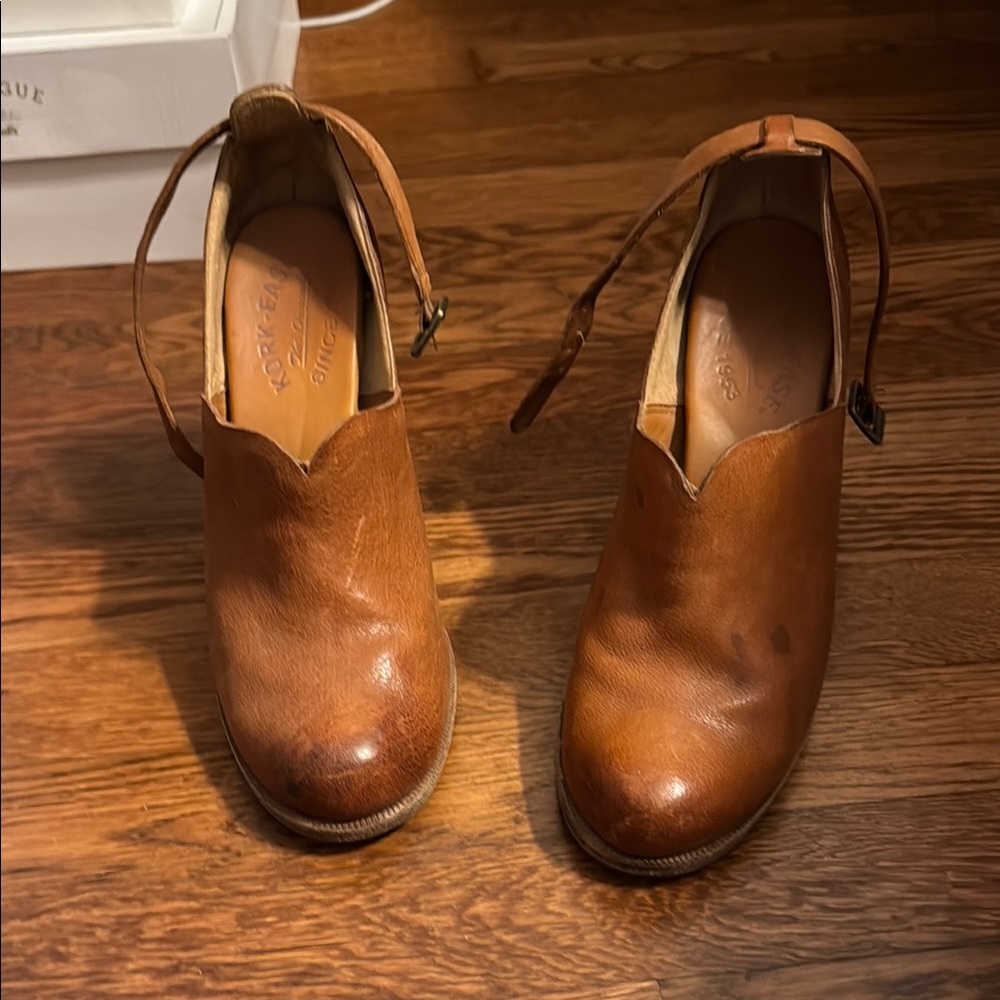 Kork-ease Brown Leather Ankle Boots